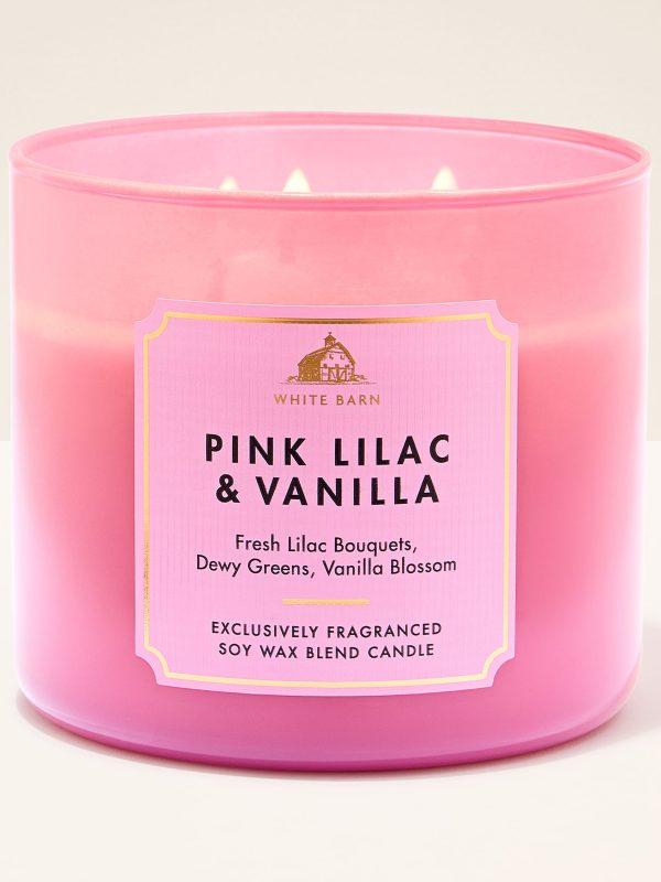 3-Wick Candle Pink Lilac & Vanilla 14.5 oz / 411 g