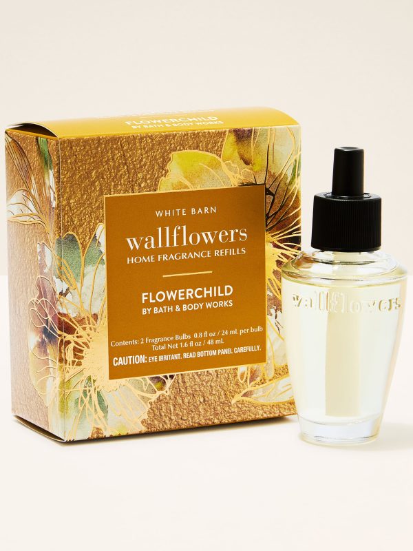 Wallflowers Refills 2-Pack Flowerchild 2 fragrance bulbs 0.8 fl oz / 24 ml per bulb total net 1.6 fl oz / 48 ml