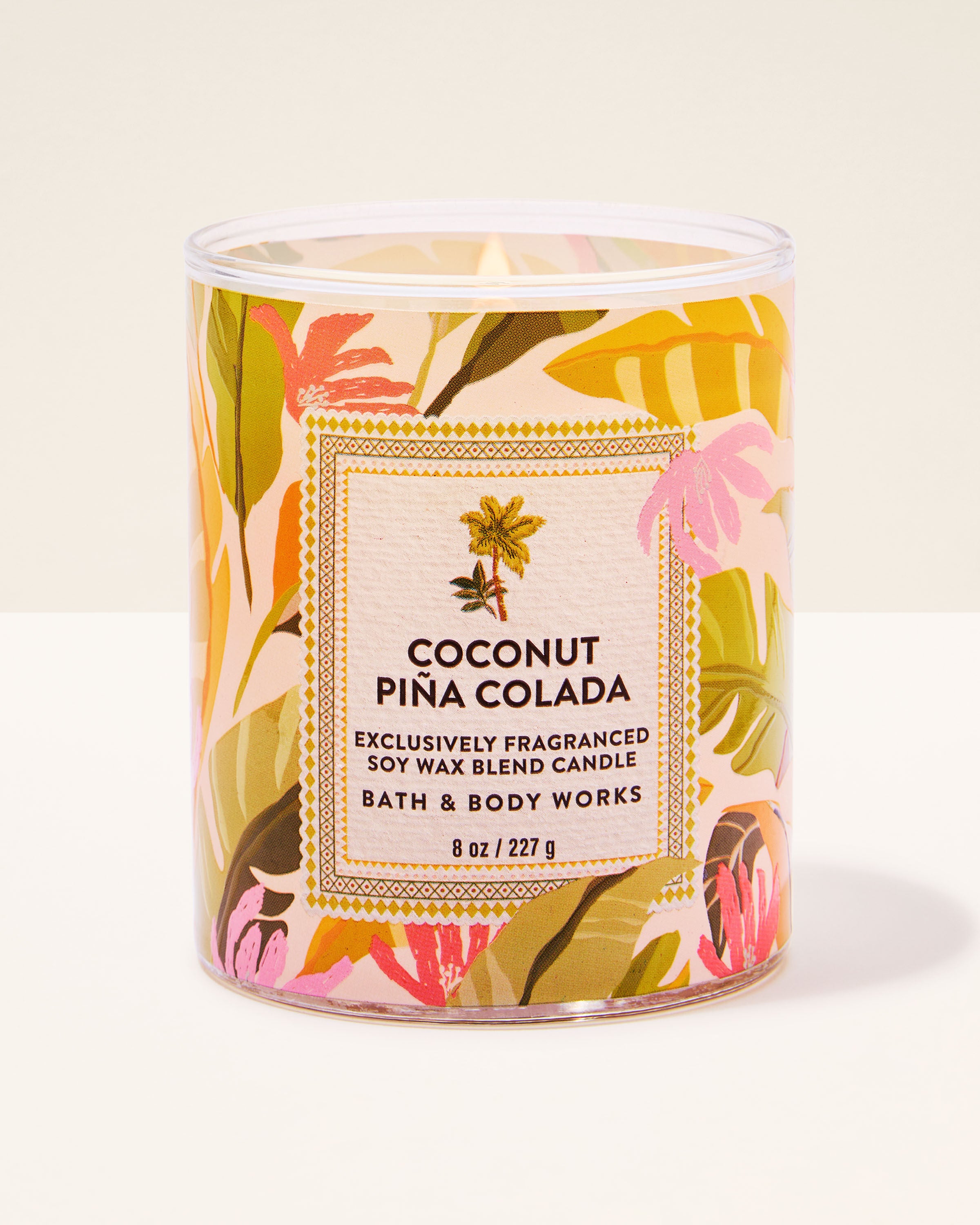 Single Wick Candle Coconut Piña Colada 8 oz / 227 g