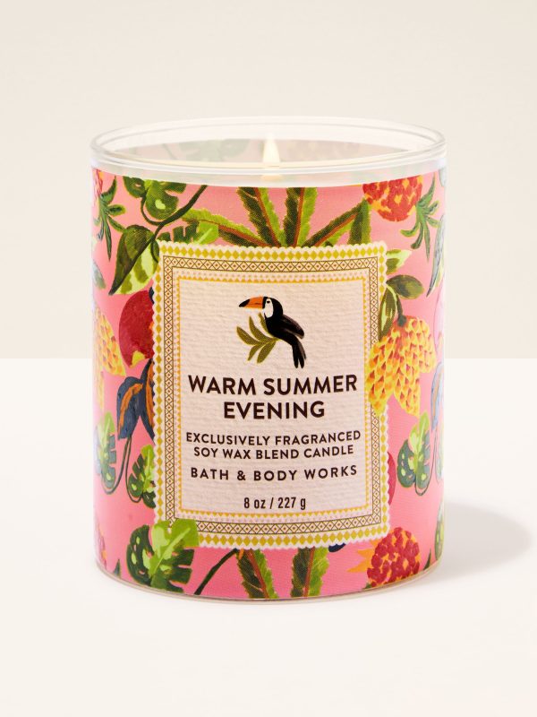 Single Wick Candle  Warm Summer Evening 8 oz / 227 g