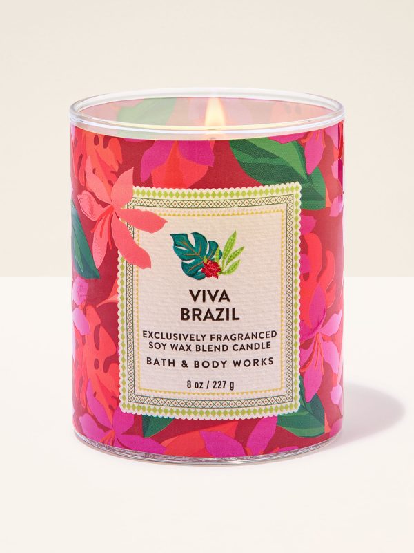 Single Wick Candle Viva Brazil 8 oz / 227 g