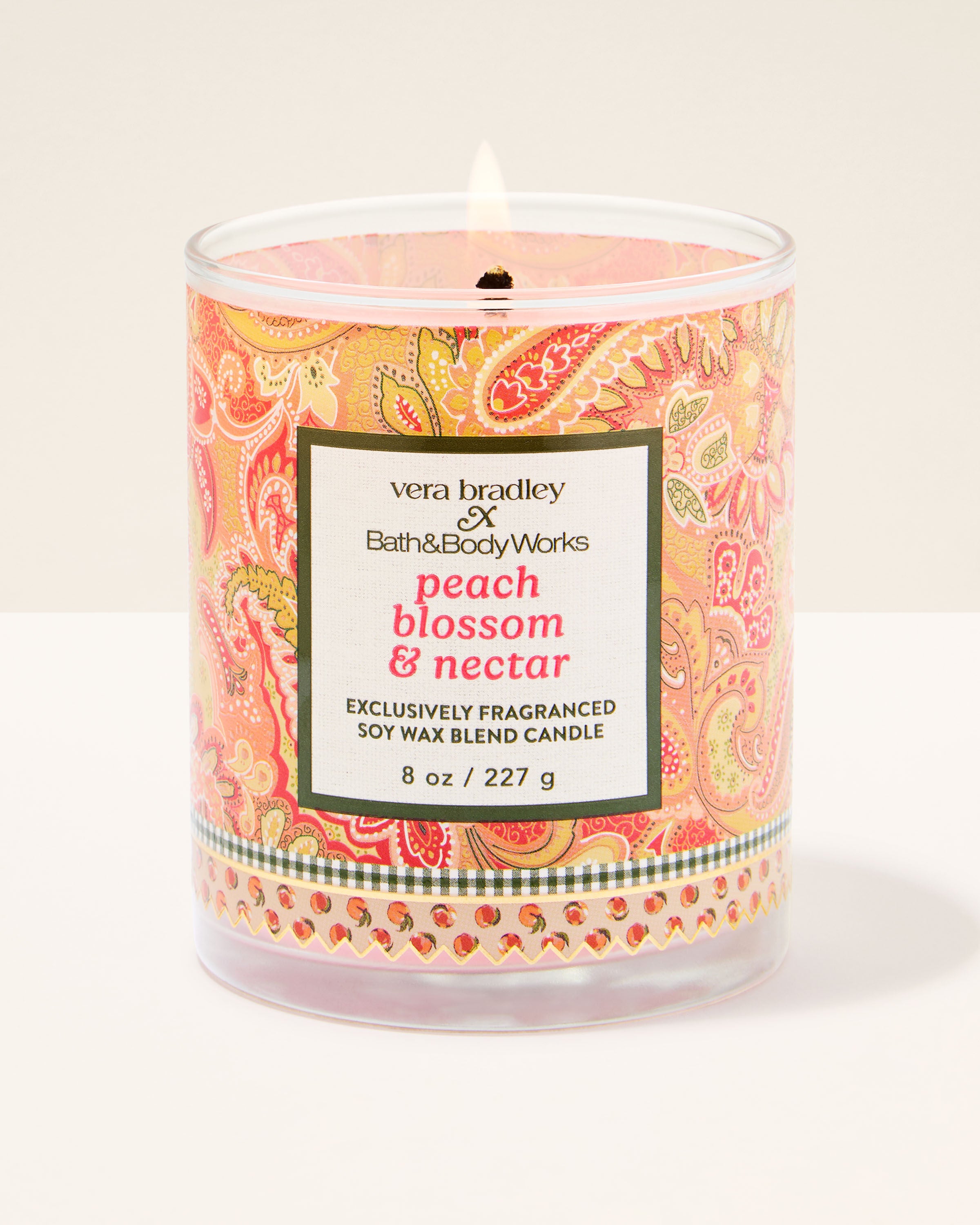 Single Wick Candle Peach Blossom & Nectar 8 oz / 227 g