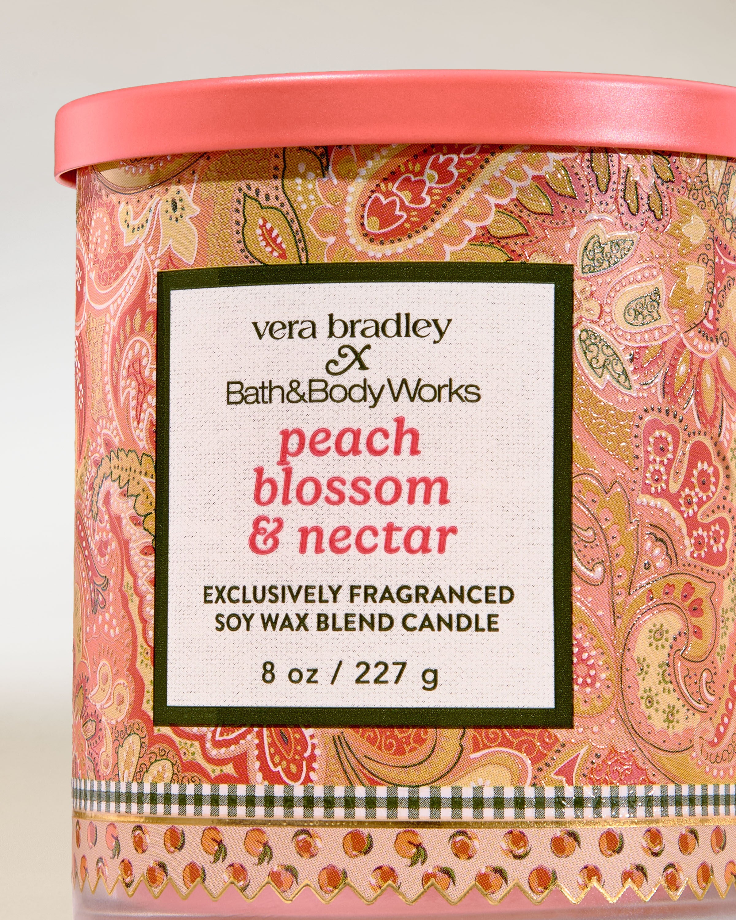 Single Wick Candle Peach Blossom & Nectar 8 oz / 227 g - Image 2
