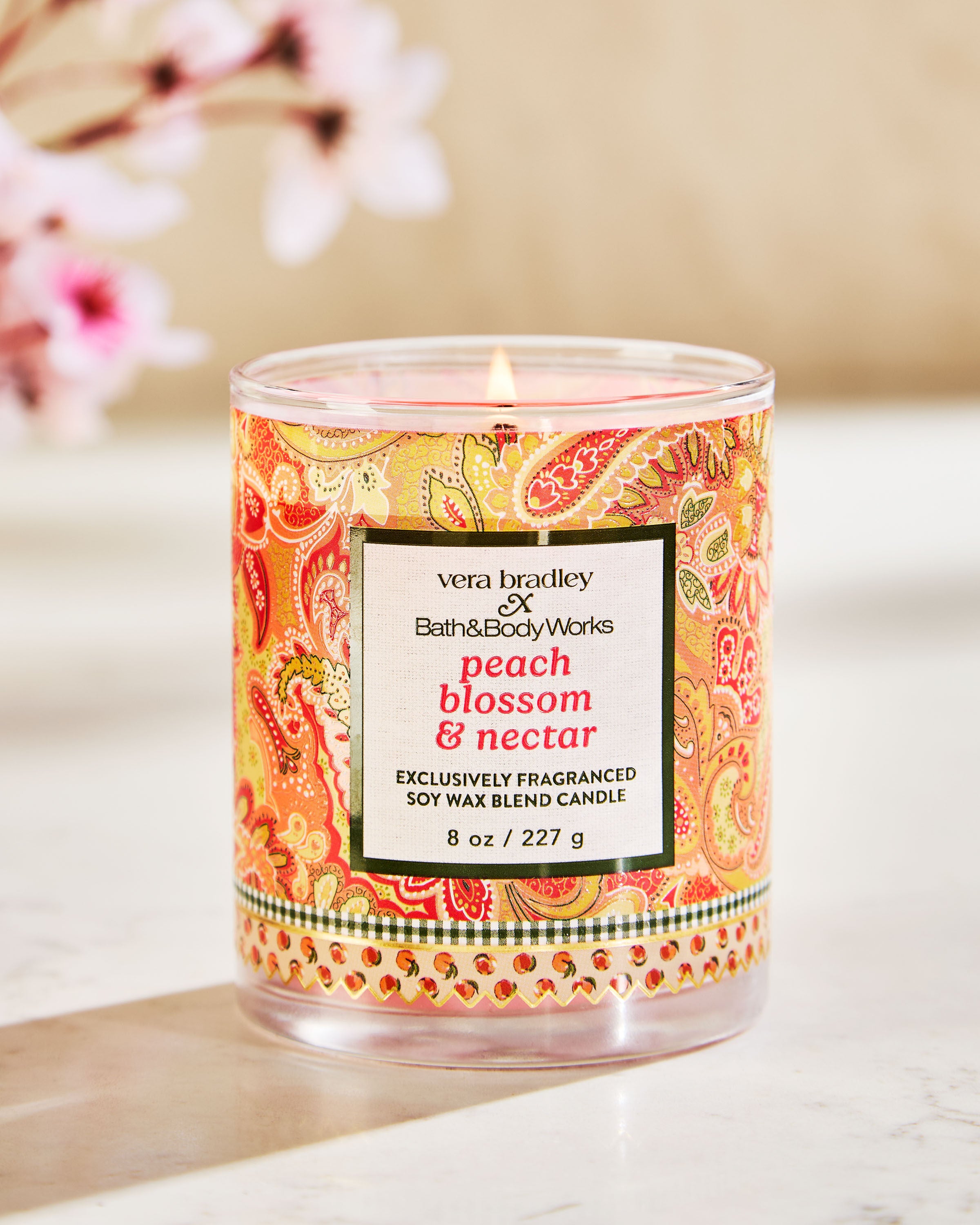 Single Wick Candle Peach Blossom & Nectar 8 oz / 227 g - Image 6