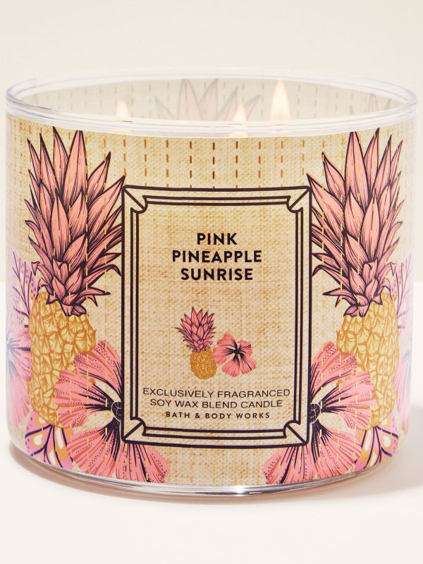 3-Wick Candle  Pink Pineapple Sunrise 14.5 oz / 411 g