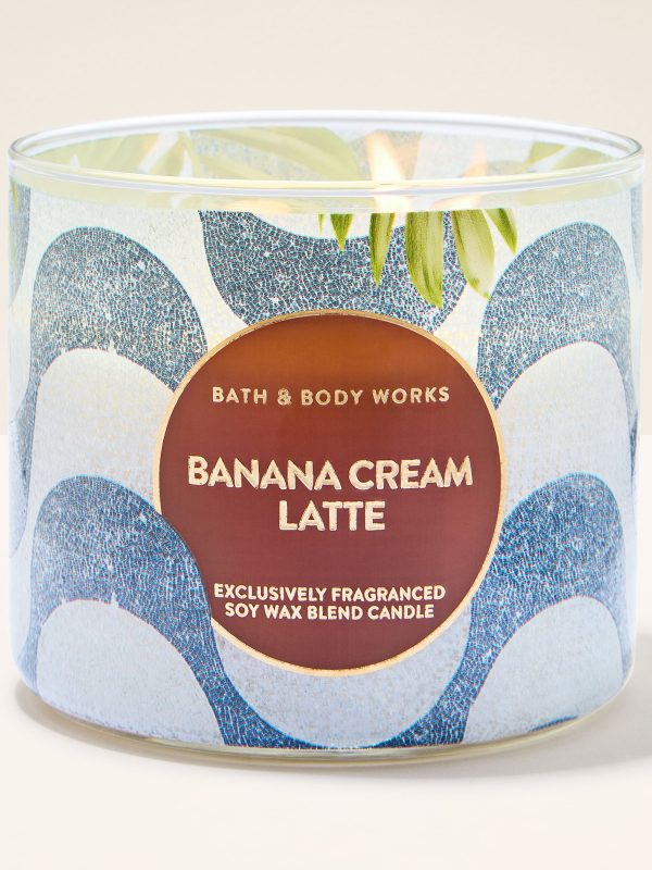 3-Wick Candle  Banana Cream Latte 14.5 oz / 411 g