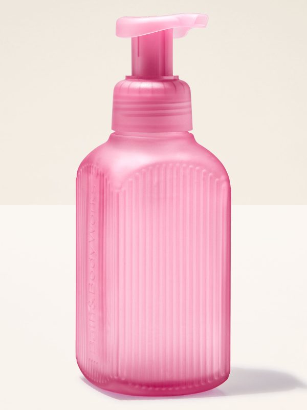 Gentle & Clean Foaming Hand Soap Dispenser Mauve Ribbed Glass