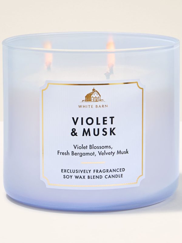 3-Wick Candle  Violet & Musk 14.5 oz / 411 g