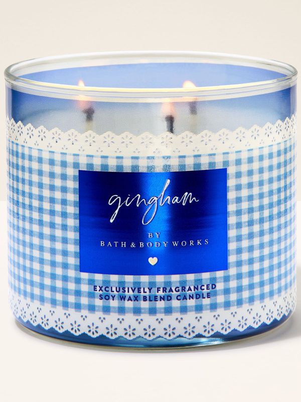 3-Wick Candle  Gingham 14.5 oz / 411 g