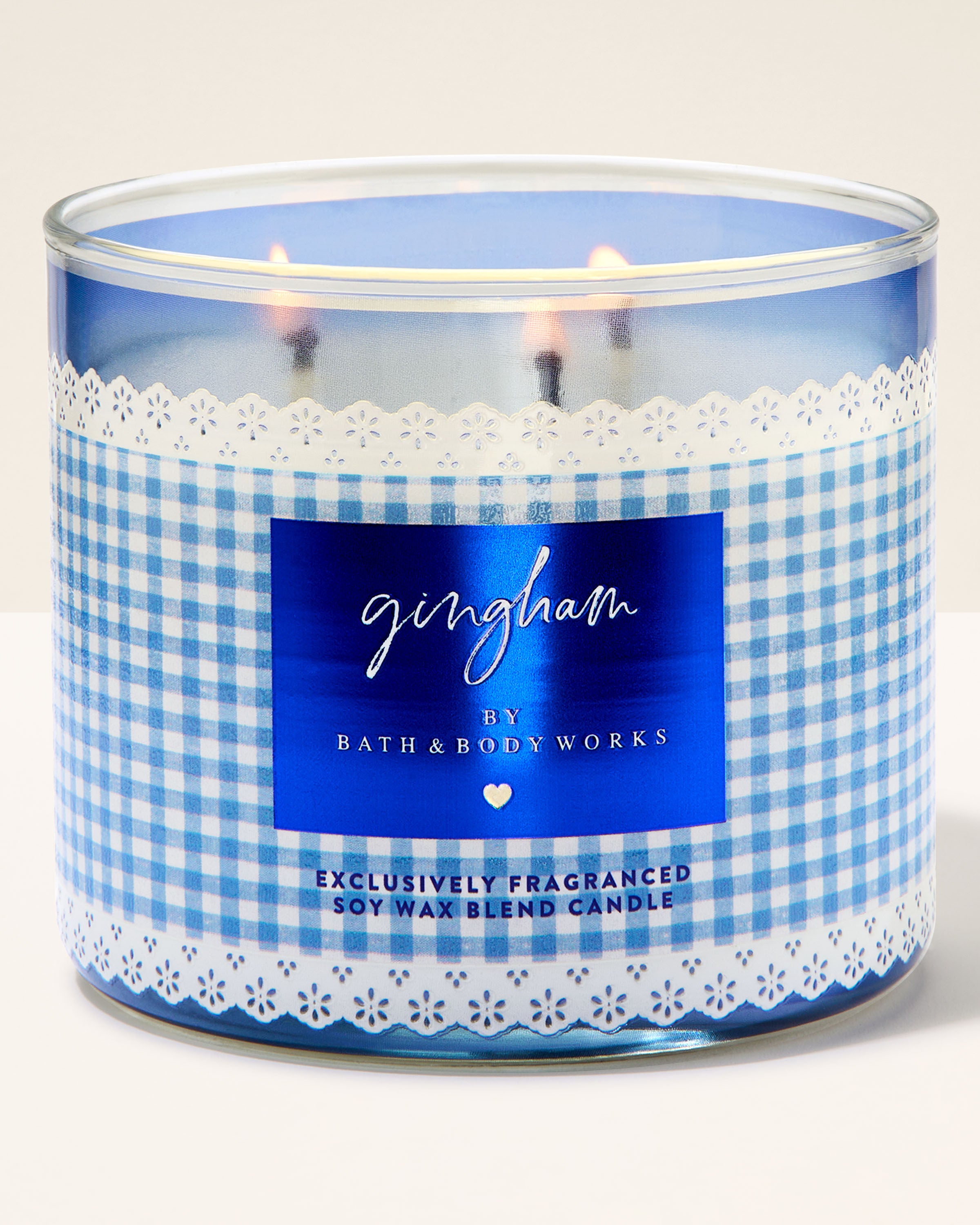3-Wick Candle Gingham 14.5 oz / 411 g