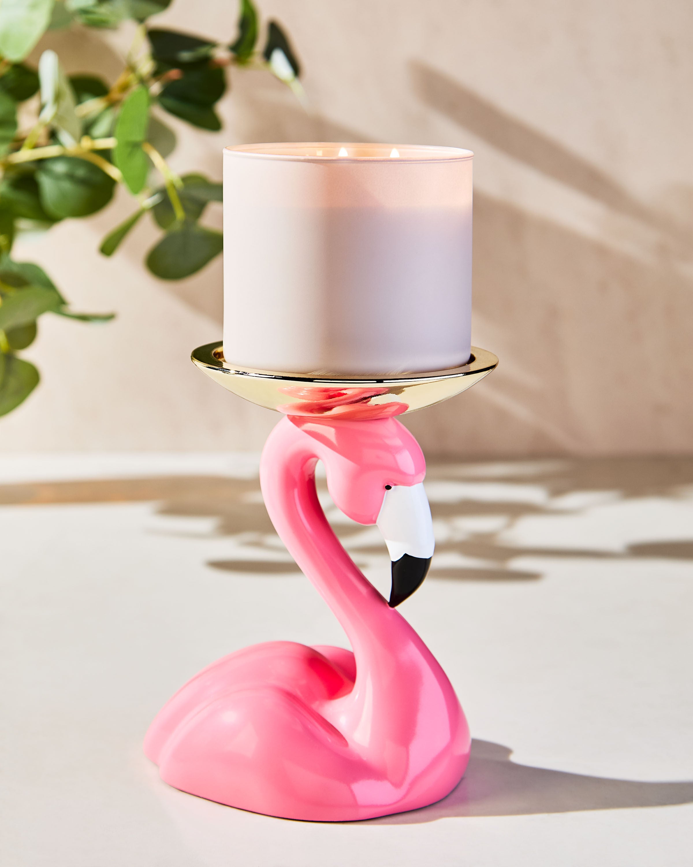 3-Wick Candle Holder Flamingo Pedestal - Image 2