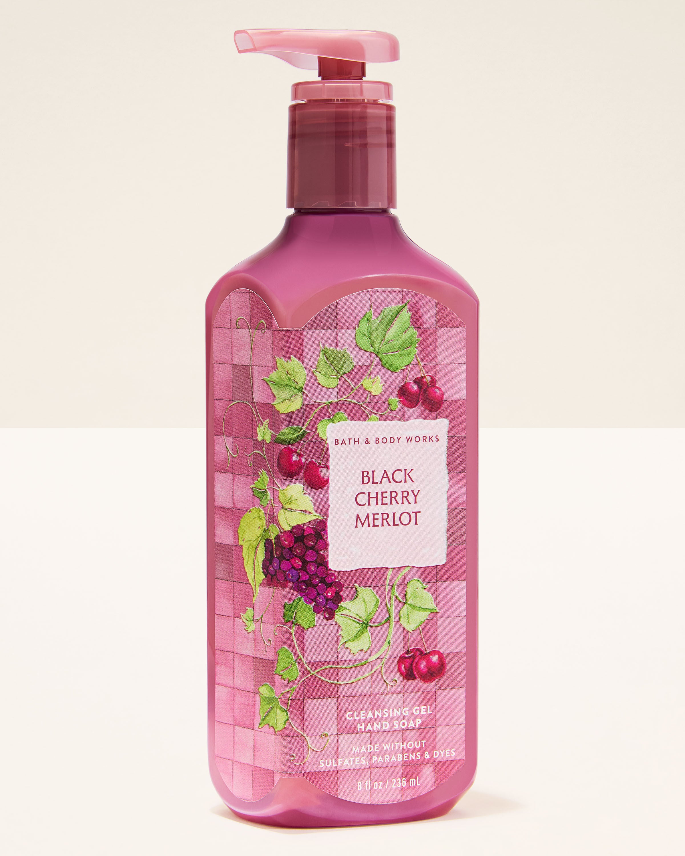 Cleansing Gel Hand Soap Black Cherry Merlot 8 fl oz / 236 ml