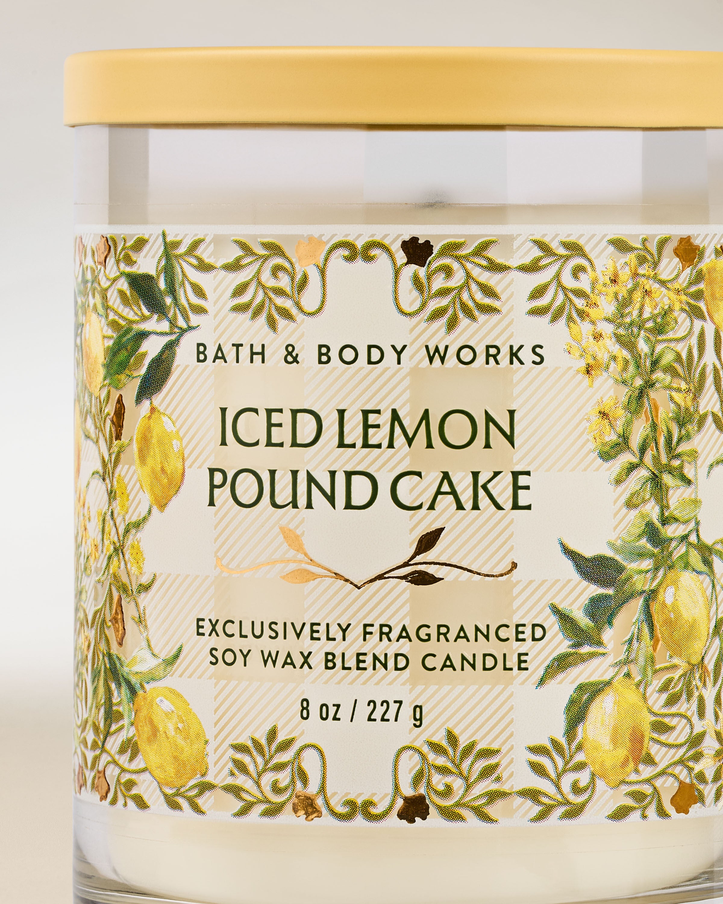 Single Wick Candle Iced Lemon Pound Cake 8 oz / 227 g - Image 2