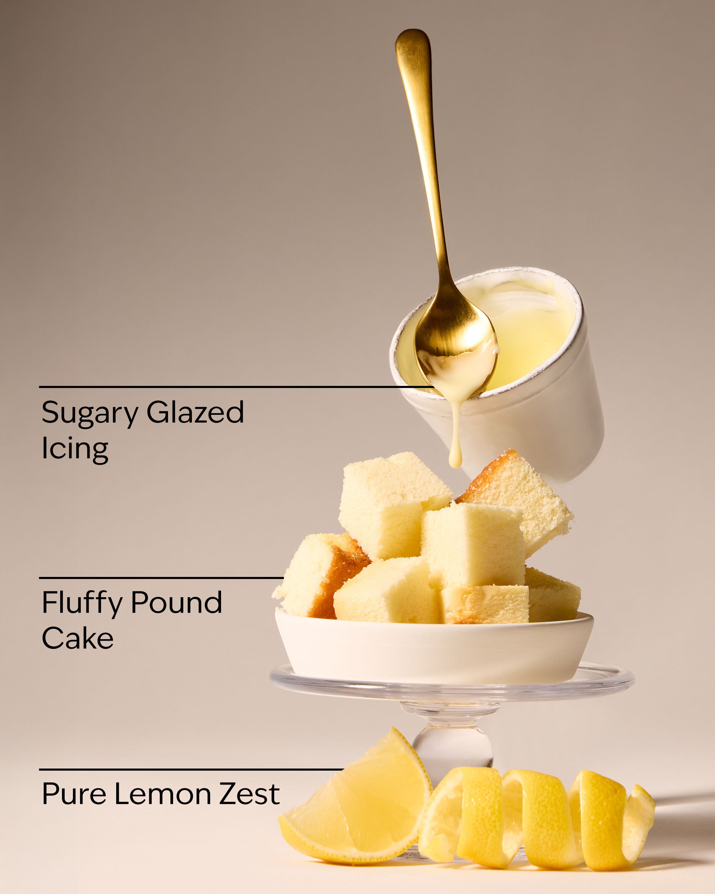 Single Wick Candle Iced Lemon Pound Cake 8 oz / 227 g - Image 3