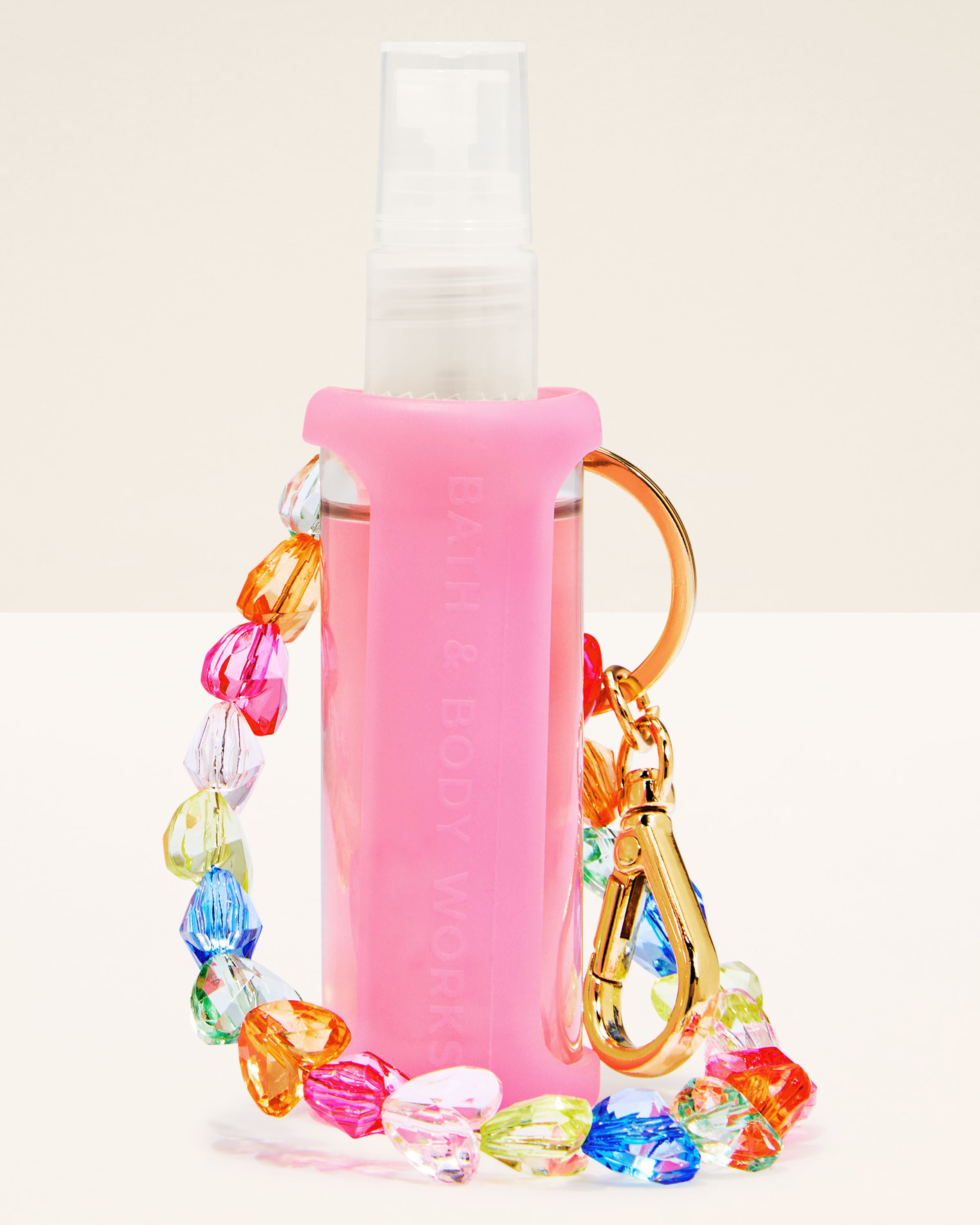Hand Sanitizer Spray Holder Pink Wristlet