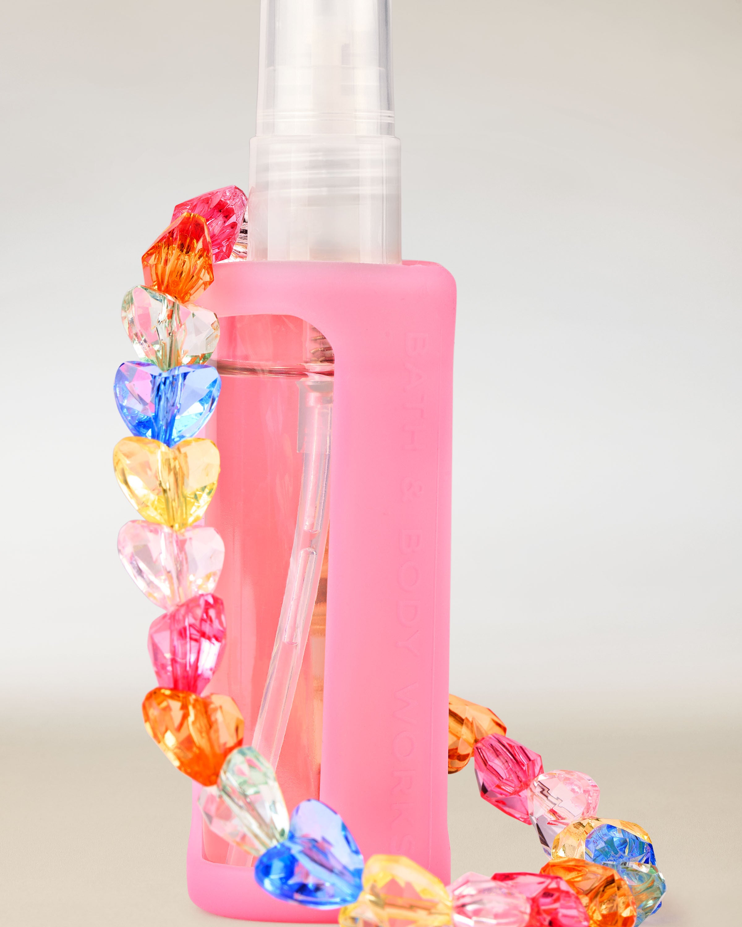 Hand Sanitizer Spray Holder Pink Wristlet - Image 2