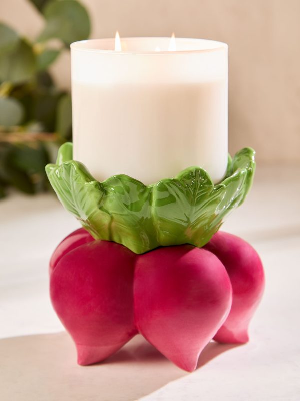 3-Wick Candle Holder Beet Pedestal